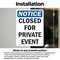 Signmission Closed For Private Event OSHA Notice Sign, Vinyl Decal, 7in W x 10in L, 2PK OS-2PACK-NS-D-710-V-10676 - alternate 4